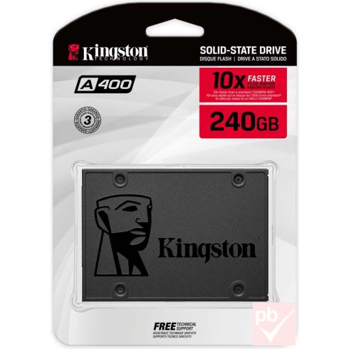 Kingston A400 240GB SATA SSD meghajtó