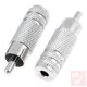 Audio átalakító, RCA dugó - Jack 3.5mm mono aljzat (fém)