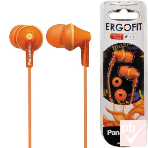 Panasonic ErgoFit dinamikus fülhallgató (narancs)