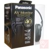Panasonic AV Monitor fekete fejhallgató hangerőszabályzóval, 5m kábellel