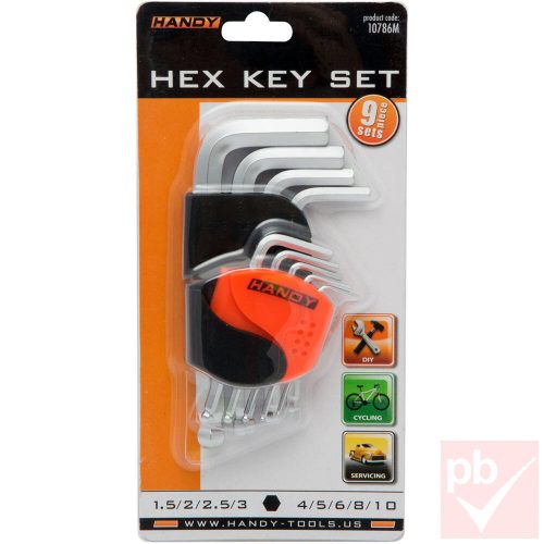 Handy 10786M imbuszkulcs készlet, 9 részes