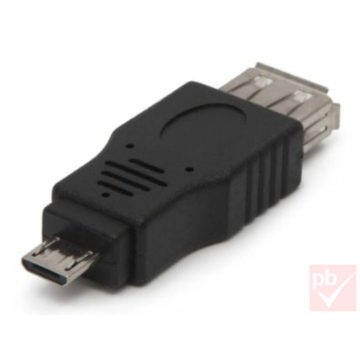   Delight 55449 USB 2.0 átalakító (micro "B" dugó - USB "A" aljzat)