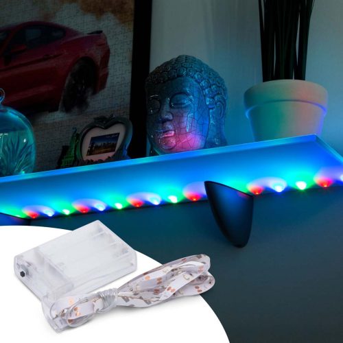 Phenom RGB LED szalag 1m + 3x AA elemes ház kapcsolóval