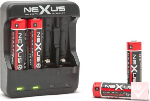 Nexus USB-s 4x AA/AAA akkumulátor töltő