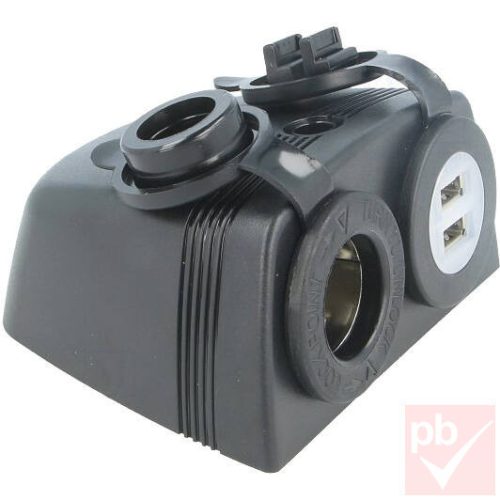 SCI A13-142194BHD-BB3 autós szivargyújtó + 2db USB töltő aljzat egyben