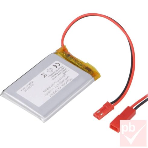 Cellevia LP503855 3.7V 1100mAh Li-Po akkumulátor (5.5x38.5x55.5mm)