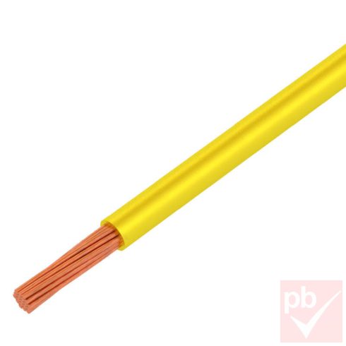 Egyeres vezeték, 1.0mm² réz sodrat, FLRY, sárga PVC szigetelés