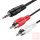 Jack-RCA összekötő kábel, sztereó 3.0m