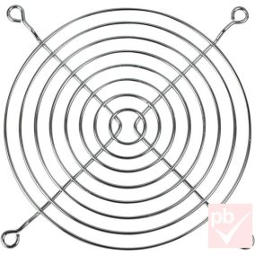 Ventilátor rács, 120x120mm, krómozott fém