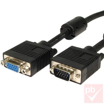   VGA hosszabbító kábel, duplán árnyékolt, ferritgyűrűkkel 3.0m