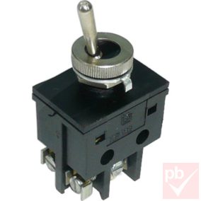   Karos kapcsoló, 2 körös, 2 állású, 250V 16A, csavaros vezeték rögzítés KB162fém