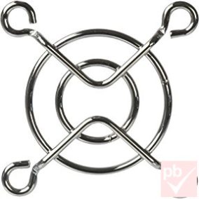 Ventilátor rács, 40x40mm, krómozott fém