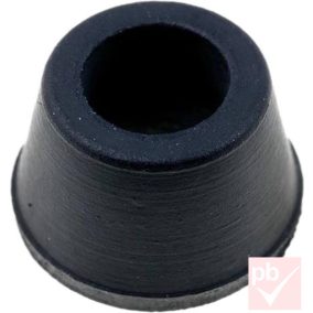   Gumiláb, fekete, kerek, csavarozható (átmérő: 11.5mm, magasság: 7.4mm)