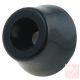 Műanyag láb, fekete, kerek, csavarozható (átmérő: 18mm, magasság: 9.8mm)