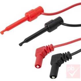   Maxwell 25385 mérőzsinór pár, 4mm banán dugó / kampós csipesz, 86cm