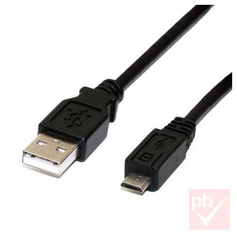 USB 2.0 A-micro B összekötő kábel 0.4m fekete