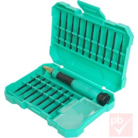  Pro's Kit SD-9829M 18 részes precíziós csavarhúzó készlet hosszú bitfejekkel