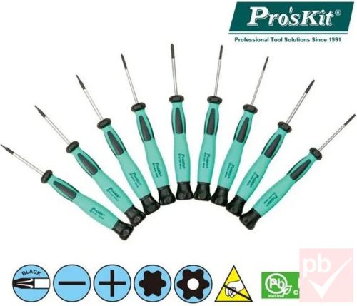 Pro's Kit SD-0839 9 részes műszerész csavarhúzó készlet
