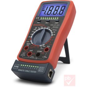 Maxwell 25331 digitális multiméter LAN kábel teszterrel