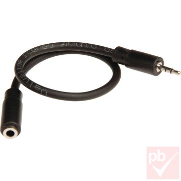   Audio átalakító, Jack 2.5mm sztereó dugó - Jack 3.5mm sztereó aljzat 20cm