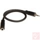 Audio átalakító, Jack 2.5mm sztereó dugó - Jack 3.5mm sztereó aljzat 20cm