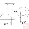 Karos kapcsolóra vízzáró sapka (11.7x15.5mm)