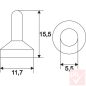 Karos kapcsolóra vízzáró sapka (11.7x15.5mm)