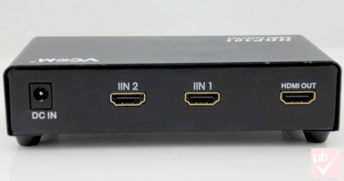 Vcom DD432 HDMI átkapcsoló távirányítóval, 2 portos