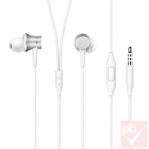 Xiaomi Mi Earphones Basic ezüst headset 3.5mm jack csatlakozóval