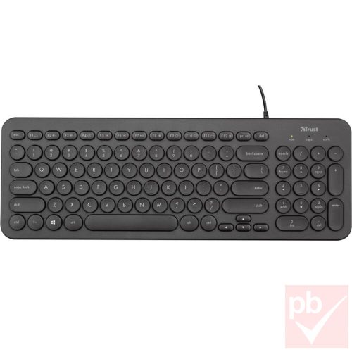 Trust Muto Silent USB billentyűzet (fekete, HUN)