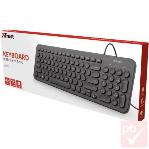 Trust Muto Silent USB billentyűzet (fekete, HUN)