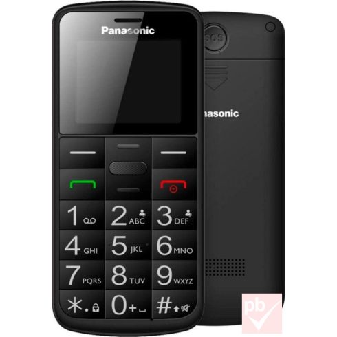 Panasonic kártyafüggetlen mobiltelefon idősek számára, fekete