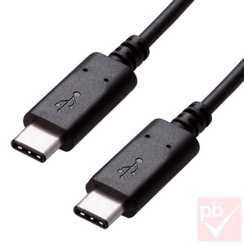 USB 2.0 C-C összekötő kábel fekete 1.0m