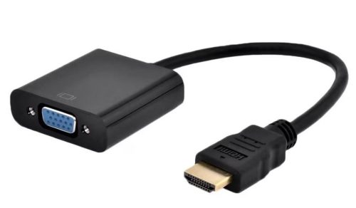 HDMI-VGA átalakító, HDMI dugó - VGA aljzat (15-20cm)