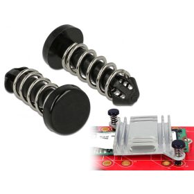 Rugós hűtőborda lefogató műanyag patent (fekete)