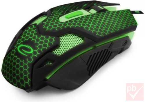 Esperanza MX207 Cobra zöld USB gamer egér