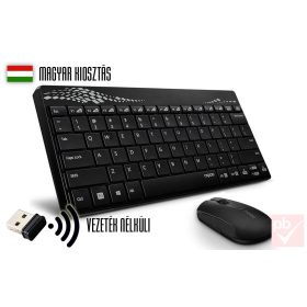   Rapoo 8000s fekete vezeték nélküli billentyűzet + egér szett