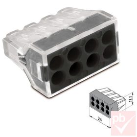   Elektromos gyorscsatlakozó, 8-as, max. 415V, 1.0-2.5mm², szürke