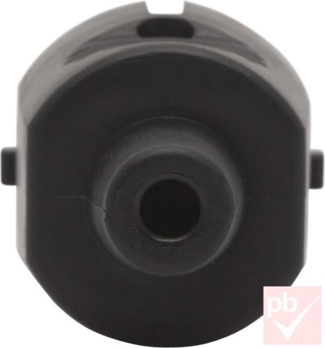 Hálózati dugvilla, lengő, 1F, fekete, egyenes, műanyag, 16A