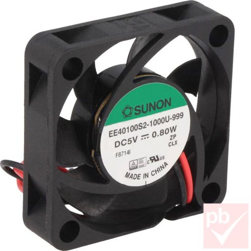 Sunon EE40100S2-1000U-999 ventilátor (5V DC 0.8W 40x40x10mm)