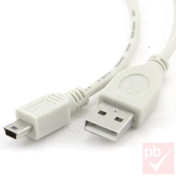 USB 2.0 A-mini B összekötő kábel 1.8m fehér