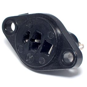   Hangfal DIN aljzat, beépíthető, forrasztható, kapcsolóval