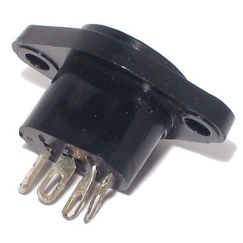 Hangfal DIN aljzat, beépíthető, forrasztható, kapcsolóval