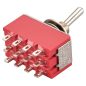   Karos kapcsoló, 4 körös, 2 állású, 12 láb, 250V 2A, forrasztható