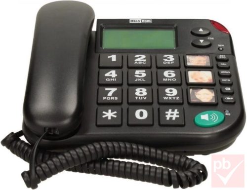 Maxcom KXT480 vezetékes senior telefon (fekete)