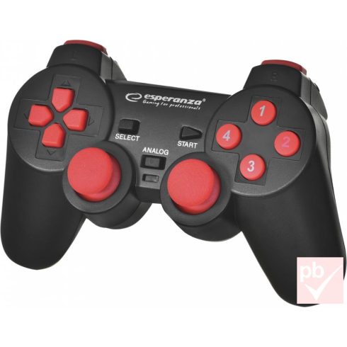 Esperanza GX300 fekete-piros gamepad (USB PC)