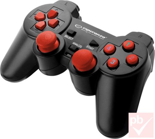 Esperanza GX300 fekete-piros gamepad (USB PC)