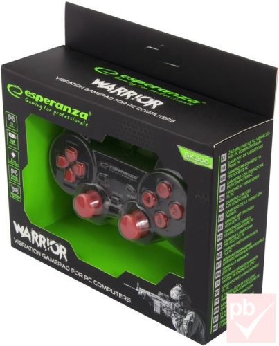Esperanza GX300 fekete-piros gamepad (USB PC)