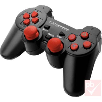   Esperanza Corsair GX500 fekete-piros gamepad (USB PC, PS2, PS3)