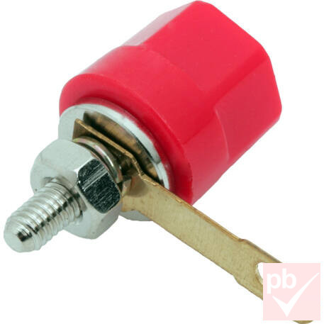 Banán aljzat, beépíthető, 4mm, piros v3